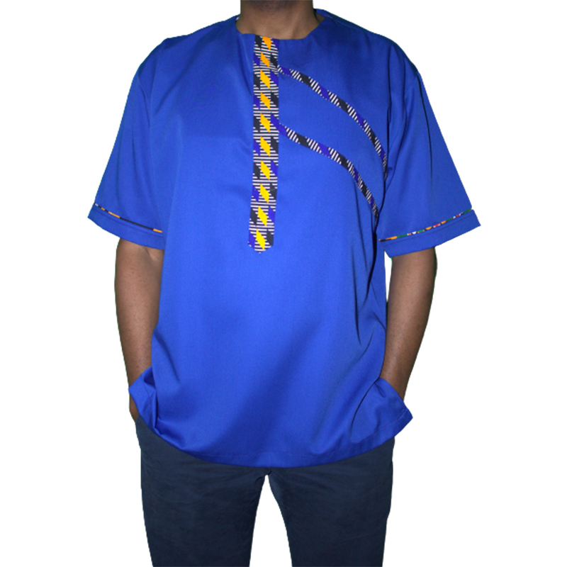 Blue  ankara shirt