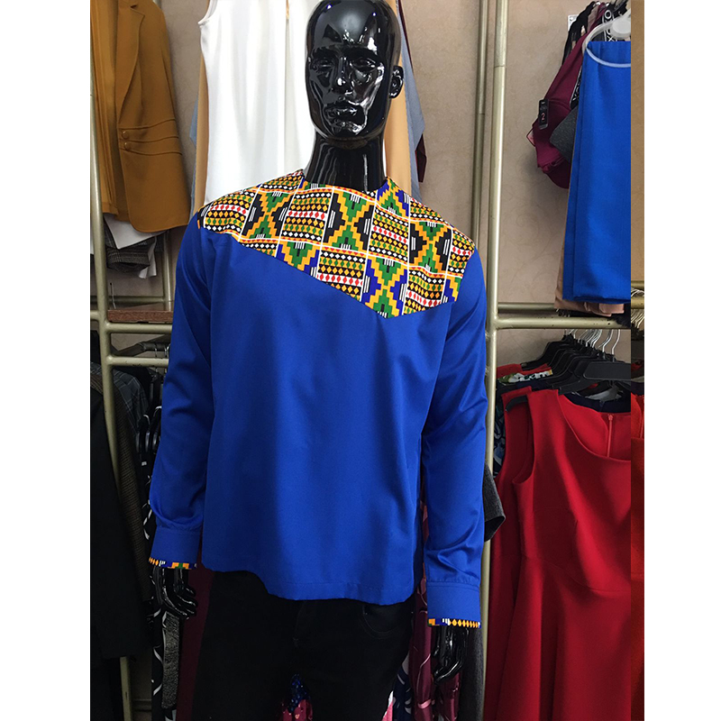 Blue  ankara shirt