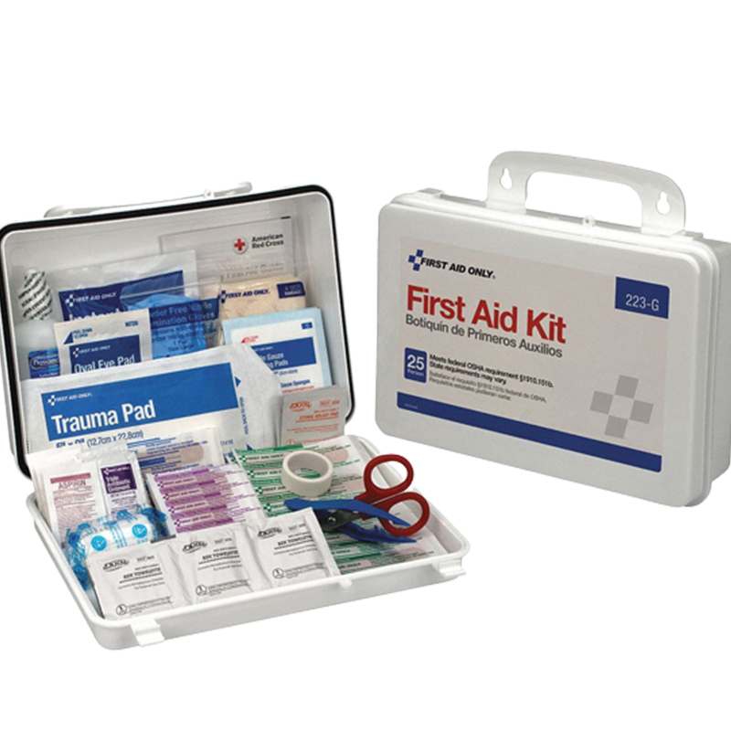 Occupational first kit,Lockable metal box contains 238 medical items that can serve up to 50 people