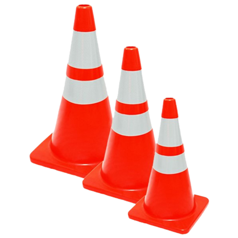 Pvc traffic cone 70cm height.