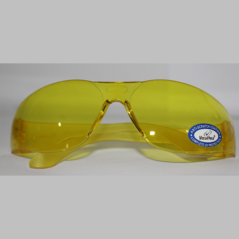 Safety yellow goggles.